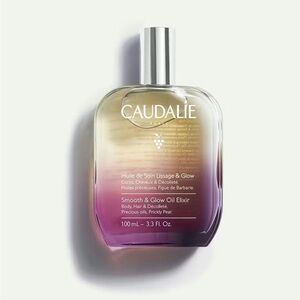 Caudalie Radiant Elixir with Purple and Gold Gradient